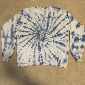 BFFS & BABES blue and white tie dyed sweatshirt. Size 2 (medium)